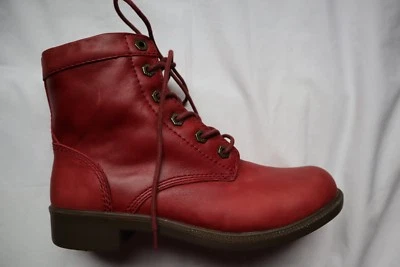 Nuevo Botines KODIAK de Cuero Rojo Vino con Cordones Impermeables Aislados Mujer 8 Foto 1 de 4