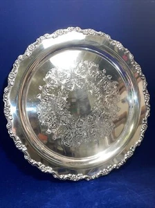 Polished 15” Royal Provincial WM Rogers Oneida Silversmiths Silver Plate Tray EC - Picture 1 of 14