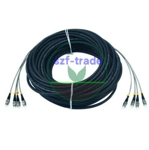 30M Field Outdoor ST-ST 4 Strand 9/125 Single Mode Fiber Patch Cord - Afbeelding 1 van 1