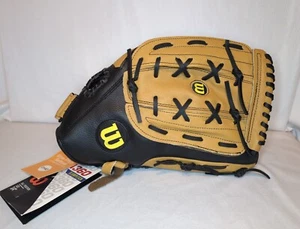 Wilson A360 Slow-Pitch Softball Handschuh 14" RHT Echtleder Übergröße Tasche - Bild 1 von 10