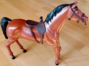 Mattel Pferd 70er Big Jim Barbie Pferd rotbraun Gelenkpferd RAR - Bild 1 von 6