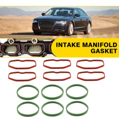 12x 上下进气歧管垫圈适用于奥迪 3.0T Q5 Q7 A8 A7 A6 S4 S5 SQ5 — 第 1/4 张图片