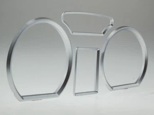 Satin-Matt Tacho Ringe Tachoringe LETRONIX CLIP VW Polo IV 9N 9 N CLIPSEN - Picture 1 of 2