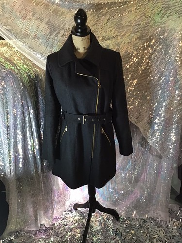 Cappotto Michael Kors grigio scuro lana pea nuovo con etichetta autentico