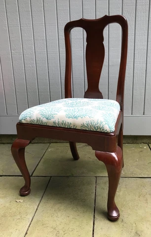 Queen Anne Style Mahogany Side Chair Cover