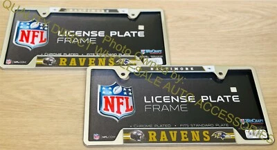 Baltimore Ravens Metal License Plate Frame AUTHENTIC ✅ NFL Chrome BEST GIFT🎁 - Image 1 of 3