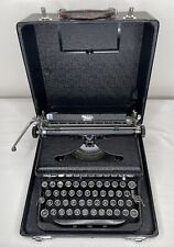 Royal De Luxe Portable Typewriter Working with Case Black Vintage