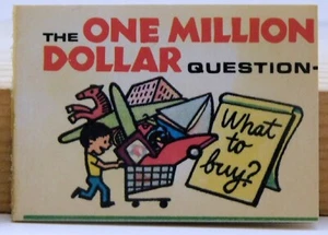 LIBRO MINIATURA CRACKER JACK 1970 DE COLECCIÓN LA PREGUNTA DEL MILLÓN DE DÓLARES - Imagen 1 de 2