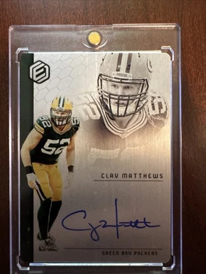 2018 Panini Elements - Signatures Clay Matthews #SS-33 Steel /25 (AU) - Image 1 of 2