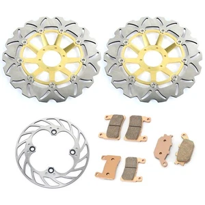 For Honda CBR 900 RR Fireblade 1998-1999 Front Rear Brake Disc Rotors Pads Set - Picture 1 of 14