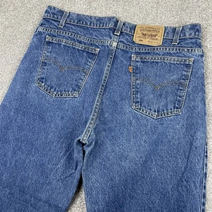 Levis 550 Blue Denim Jeans Mens 38x30 (Fit 37x30) Orange Tab USA Made 90s 1991 - Picture 1 of 13