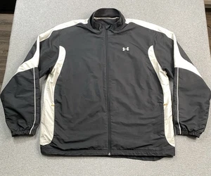 Under Armour Jacket Mens XL Full Zip Fleece Lined Windbreaker Full Zip *flaws - Picture 1 of 21