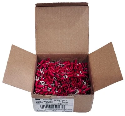 1,000 Piece 3M Scotchlok Locking Fork Connectors, Vinyl Insulated, 22-18 AWG - Image 1 of 2