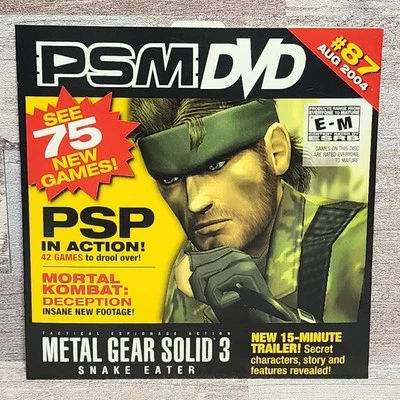 PSM DVD - August 2004 Special DVD - Disc #87 Super Rare - VG Disc & Sleeve MGS 3 - Image 1 of 4
