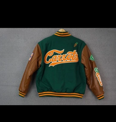 Chaqueta Universitaria Ebbetts Field Frannels Zanahorias Verde Marrón Para Hombre Talla Grande Nueva Con Etiquetas Foto 1 de 4