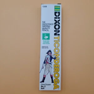 Vintage Ethan Allen Dixon Ticonderoga One Dozen Pencils No. 2 Soft - Picture 1 of 7