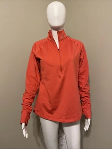 Women's Under Armour Cold Gear 1/2 Zip Coral Long Sleeved Pullover Size L - Picture 1 of 5