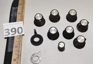 YAESU FT-101 ham radio part - CONTROL KNOBS MATCHED SET - BAKELITE & METAL - Picture 1 of 3