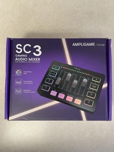 Fifine AmpliGame SC3 / XLR Gaming Audio Mixer / Streaming RGB / PC - Picture 1 of 6