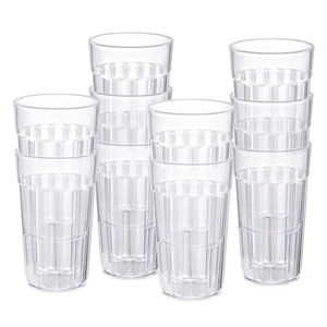 10 oz Small Drinking GlassesBPA Free CupsUnbreakable Plastic TumblersSet o - Picture 1 of 6