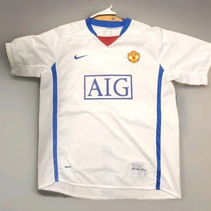 NIKE TEAM MANCHESTER UNITED AIG 2007-2008 AUSWÄRTS FUSSBALLTRIKOT HERREN GRÖSSE XL - Bild 1 von 5