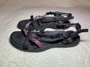 SKECHERS Womens Sandals Reggae Slim Keep Close Gladiator Sandals Black Size 9.5 - Picture 1 of 9