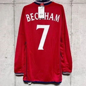 David Beckham England #7 2002 World Cup Away LS Jersey Umbro Size L New w/ Tags - Picture 1 of 10