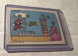 SUPER MARIO BROS 2 1989 Topps Nintendo Scratch-Off Screen 10 NM C1