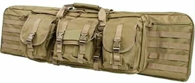 VISM Double Carbine Case 46" Dual Rifle Range Bag Shooting Hunting Tactical TAN - Image 1 of 4