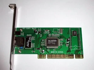 PCI Fast Ethernet Adapter D-Link DFE-528TX, DL10038D, RJ-45,gebraucht - Bild 1 von 2