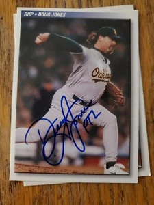 Doug Jones ~ Oakland A's ~ signierte signierte signierte Karte MLB - Bild 1 von 1