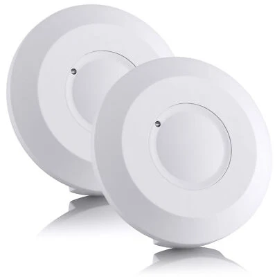 Bewegungssensor 2x Bewegungsmelder Aufputz 360° Deckenmontage HF Sensor SEBSON - Bild 1 von 4