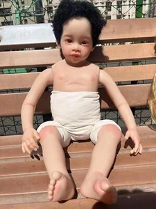 30" Handmade Lifelike Rooted Hair Reborn Baby Doll Kit Toddler Boy Girl Toy Gift - Picture 1 of 7