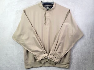 ZERO RESTRICTION Golf Outerwear Windbreaker Pullover Jacket Beige Mens Large USA - Picture 1 of 11