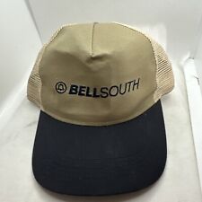 Vintage Bell South Telephone Hat Cap Snap Back Brown Blue Trucker Made USA