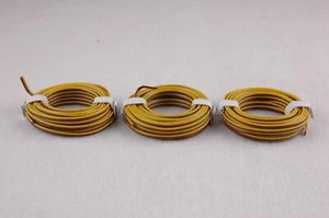 Kupfer-Zwillingslitze 3 x 5m Doppellitze gelb/braun [m = 0,69€]  NEU - Bild 1 von 2
