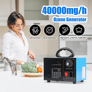 Portable 40g/h Ozone Generator Machine Air Purifier Ionizer Ozonator Timer Home - Picture 1 of 10