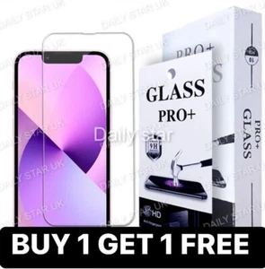 IPHONE Series Tempered Glass Screen Protector iPhone14 13 11 12 Pro XR Max Cover - Picture 1 of 4