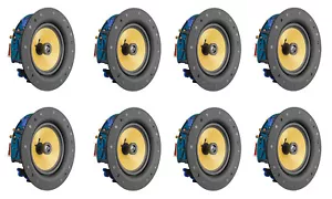 8er-Pack - TDX 8" 2-Wege Deckenwand Heimkino Lautsprecher Unterputzhalterung weiß neu - Bild 1 von 10