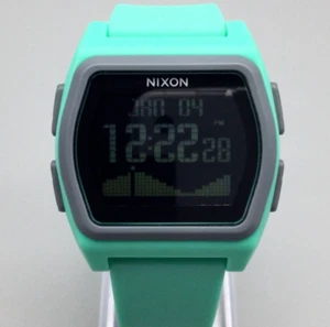 Nixon Watch Rival Paddle Battle Men 40mm Green Digital Backlight New Battery - Picture 1 of 18
