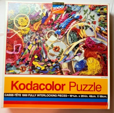 Vintage 1994 Kodacolor Sew What Sewing 1000 pc Jigsaw Puzzle - Sealed Mint New! - Image 1 of 4