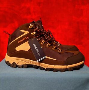 Nautica Borego Boots.  Men's U.S. Size 12.  Brown and Orange.  New without box.