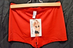 2 Pair Elegant Moments Style 6935 Boy Shorts Red Medium (F7) - Picture 1 of 1