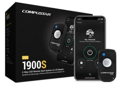 Compustar CSX1900-S 1-Button 2-Way, 3000' Remote Starter Blade Ready w/Drone NEW - Image 1 of 3