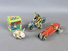 Toys Vintage Tin Charger IN Spring Jumping Rubbit Pilots Car & Moto Xx Sec