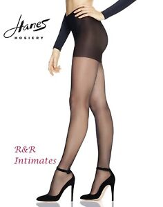 Hanes Perfect Tights With Sheer Lightweight Coverage, T004, Black, XLarge