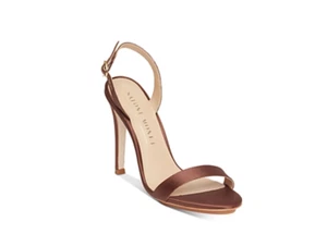 Salone Monet Women Sable Satin Slingback Heels Bank Size 6.5 - Picture 1 of 1