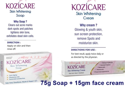 KoziCare Kojic acid face cream Skin Acne spot anti agin SOAP and CREAM UK