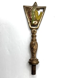 Brass Or Bronze Painted Lamp Finial With Parrot Design 6 1/2 Inches ZZ14 - Picture 1 of 8