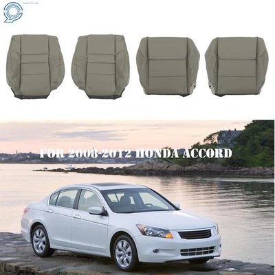 For Honda Accord 2008-2012 Seat Cover Front Left&Right Bottom&Top Gray Leather - Image 1 of 4